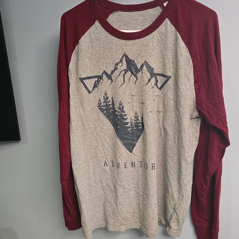 Adventure softball look long sleeve t shirt XL